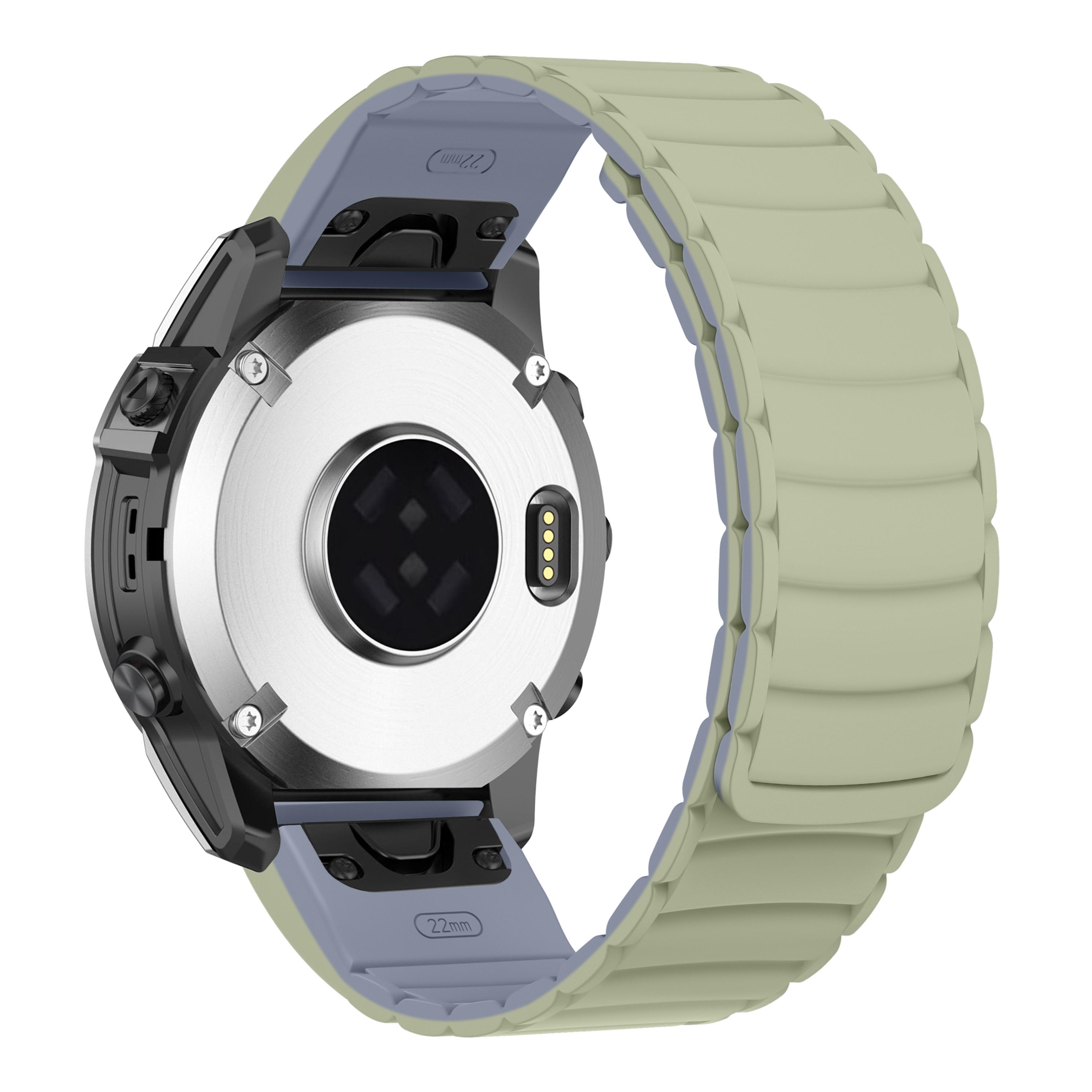 

Для Garmin Fenix 8 47мм/Fenix E 47мм Ремінець 22мм Універсальний Швидкознімний Двоколірний Магнітний Силіконовий Ремінець для Годинника As Shown E