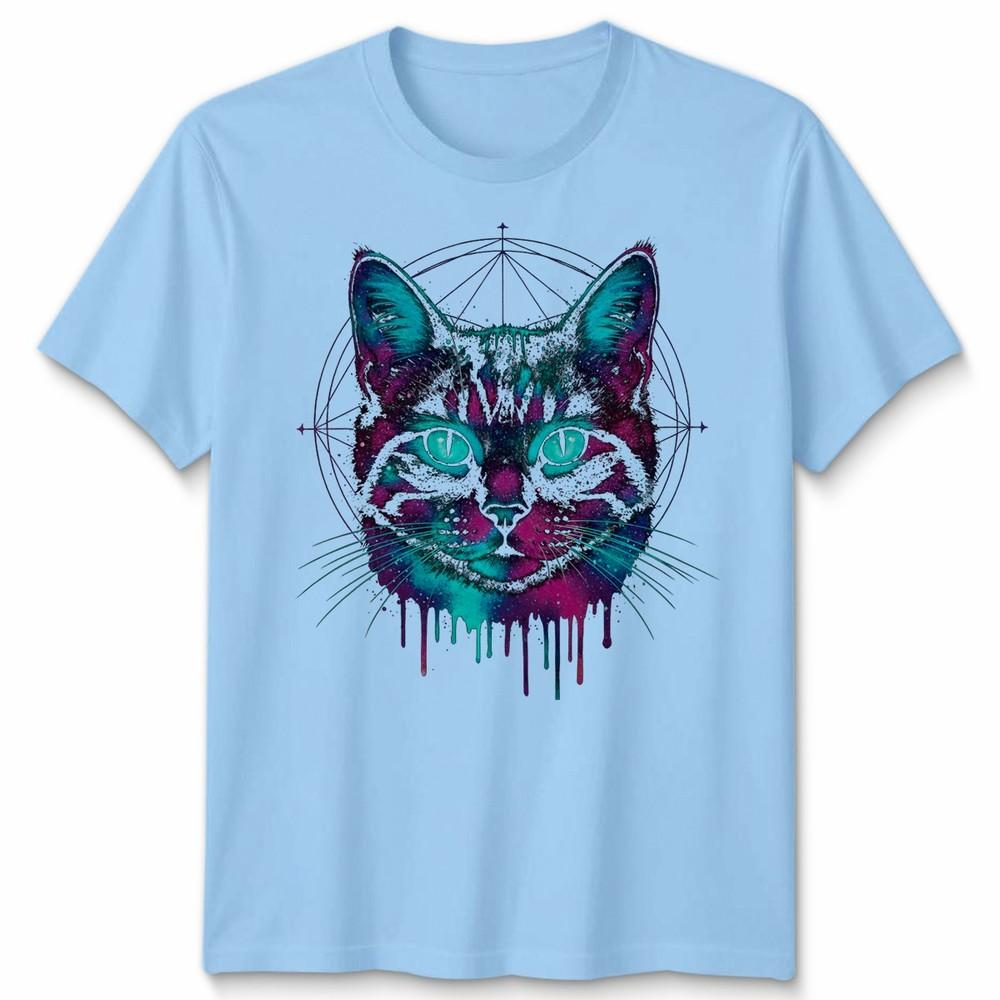 Unisexs Unisexs Cat Iris Abstract Art Shirt Pet Lover Graphic Apparel S