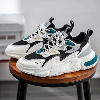 Men's Casual Sneakers Fashion Breathable Mesh Tennis Sports Running Elastic Vulcanized Shoes Comfortable Male Shoes