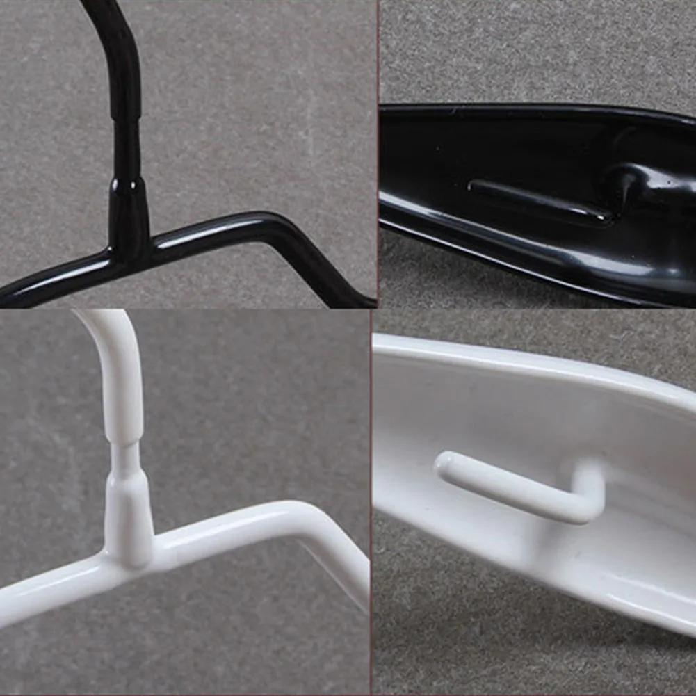 5/10/15pcs Non-slip Clothes Hangers Korean High-end Traceless Black White Clothes Drying Rack Coats Suits Dresses Closet Storage