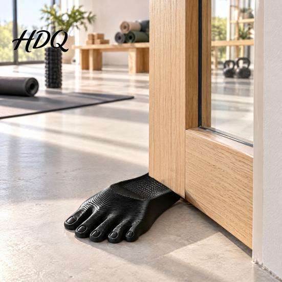 Easy Install Door Stopper 3D Printed Foot Shaped Doorstop Non-Slip Wedge for Floor Reliable Stop Study Decorative Holder Home Office Bedroom,