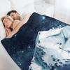 Alaska Night Sky 1 Throw Blanket Furry Comforter Plush Warm Blankets