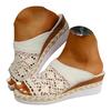 Rope Sandals With Woven Straps Platform Wedge Heel Rope Good Arch Support Sandals For Women Cute Thong Sandals Heels For Women