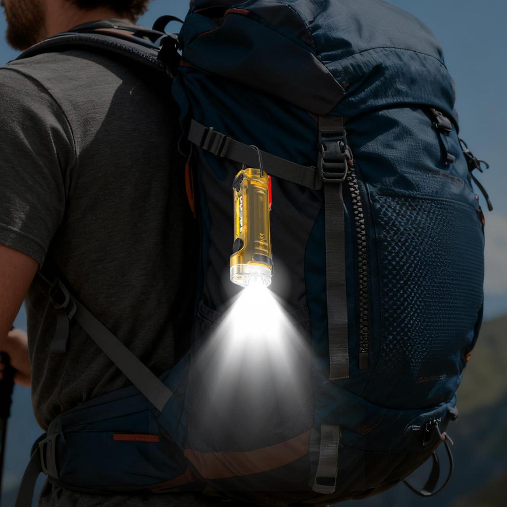 Mini Key Chain Flashlight with Infrared Side Light  Rechargeable Keychain Torch Portable Outdoor Lighting for Daily or Emergency