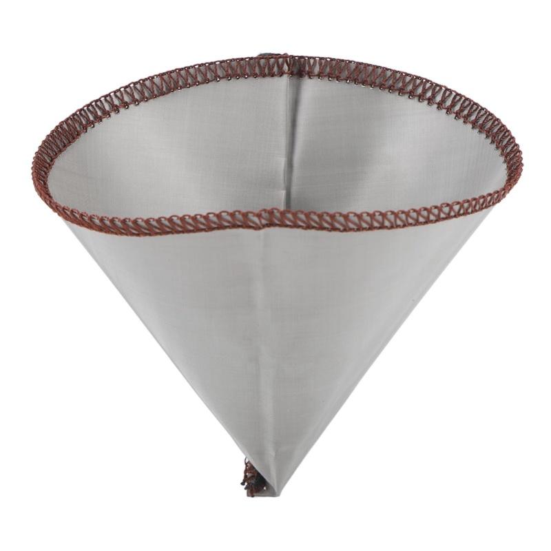 Reusable Coffee Filter Cone Shape Fine Filtering 304 Stainless Steel Paperless Mesh Coffee Filter L For 3 To 4 Cups