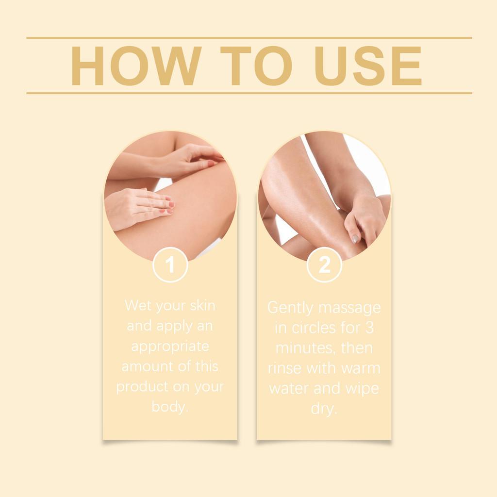 Ouhoe Natural Turmeric Body Scrub Gentle Exfoliating Formula For Smooth Radiant Skin