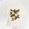 Lemon Blackberry Blossom T Shirt Berry Fruit Lovers Foodie Floral For Her Vintage Style Vintage Fashion Versatile