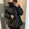 Fur integrated imitation fur coat women's winter new velvet thickened suede lamb wool coat loose locomotive clothes