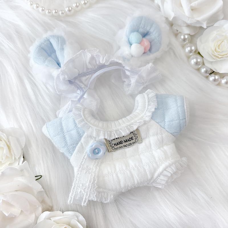 

Baby Clothes & Head Dress Set for Plush Toys [15cm] g.triger Oshinui (Snuggle) Blue [Used]