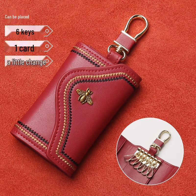Porte-clés de luxe mini et porte-cartes - Pochette de rangement pour voiture haut de gamme unisexe