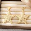 Hot Selling Personalized Fashion Trend Embossed Star Earrings Suitable for Women's Pendant Daily Party Wear