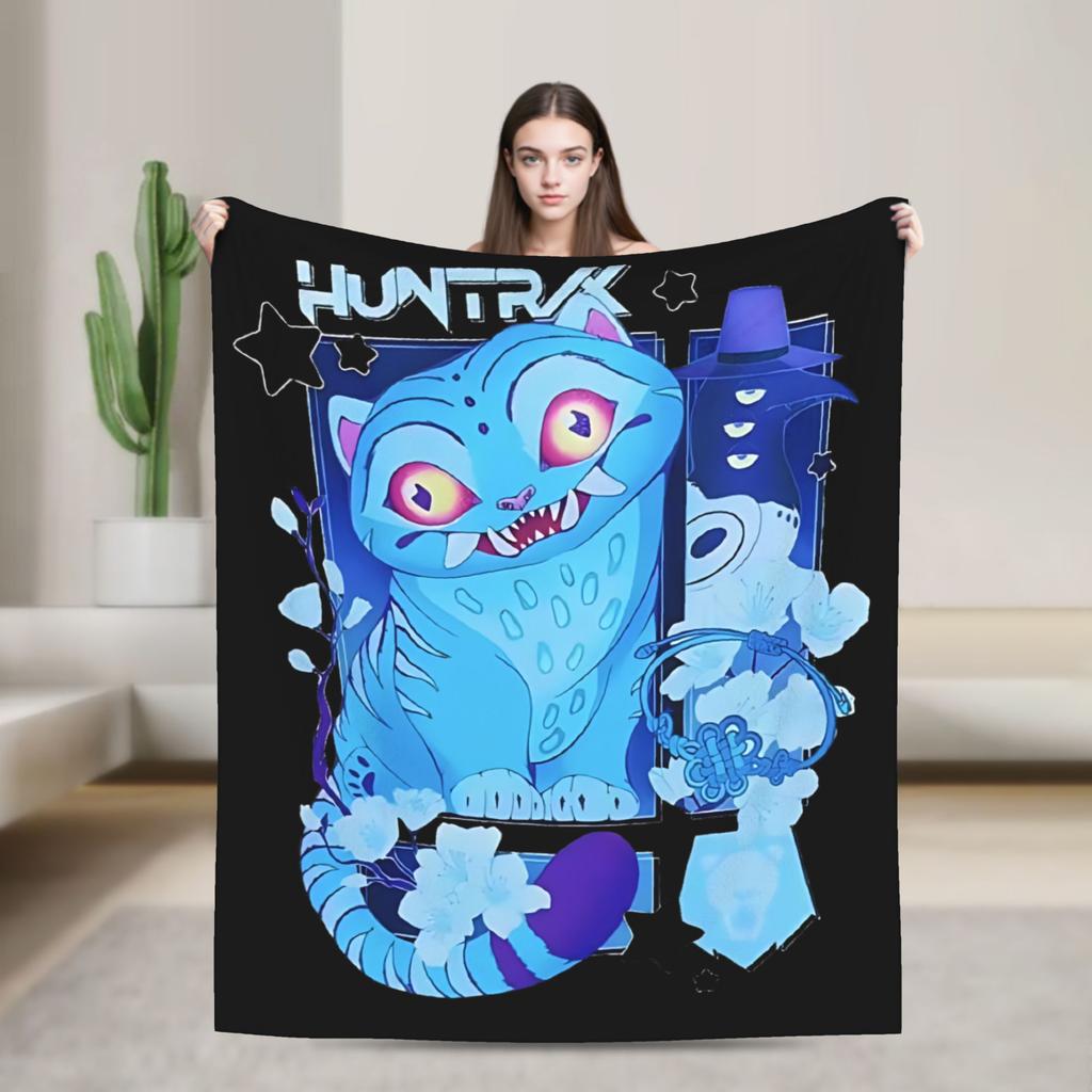 Huntrix HUNTRX Rumi Kpop Demon Hunters Dekens Pluizig Geweldig Warm Plaid voor Huis Winter