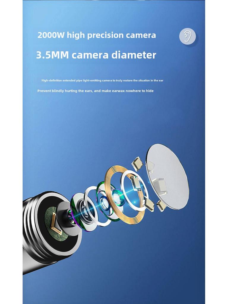 SL0011 WiFi Visual Ear Pick: HD Luminous Integrated Spoon for Ear Canal Cleaning