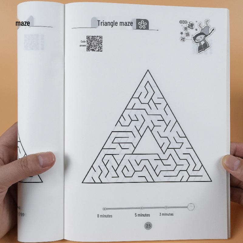 Maze Book for Children's Logical Thinking & Attention Training: High Difficulty, Ages 3-8