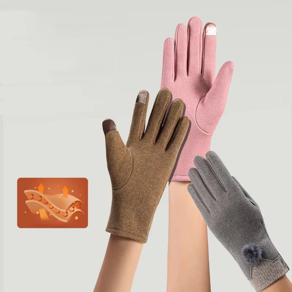 Full Finger Women Glove Touch Screen Driving Mitten New Cycling Glove Winter