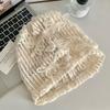 Korean Fashion Flower Hollow Knitted Hat Y2k Lace Breathable Beanies Hat Skullies Hat Summer