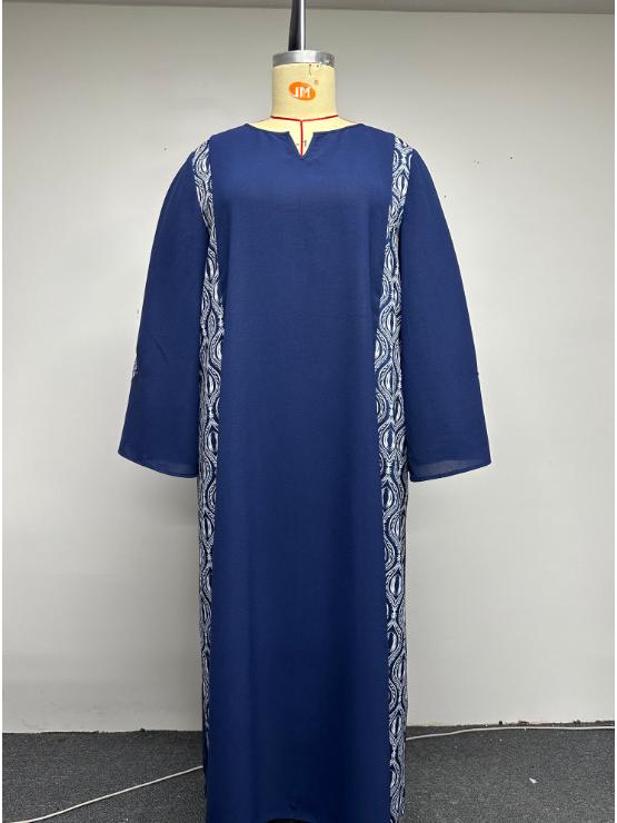 Eid al-Adha Arabic Patchwork Plus Size Party Dress