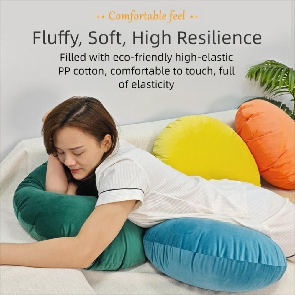 Round Nap Pillowcase 40*40cm Sofa Cushion Cover Pillow Protector Cases  for Living Room&Bedroom