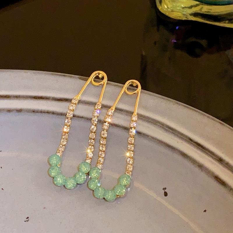 GemChic Women's Earrings Fashion Ear Stud Needle Embed Zircon Imitation Pearl Geometric Earrings Versatile Birthday Christmas Jewelry Gift