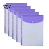 Snap Button Envelope 11 Hole Expanding File Pockets, Reusable PP Document Sleeves, Transparent Tear-resistant Bag Waterproof Organizer for Home Office