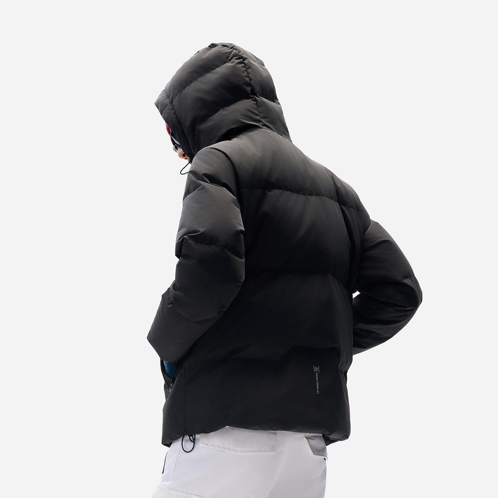 Li Ning Fitness Series Warm Anti-Static Hooded Logo Down Jacket Men Outerwear AYMV417-2