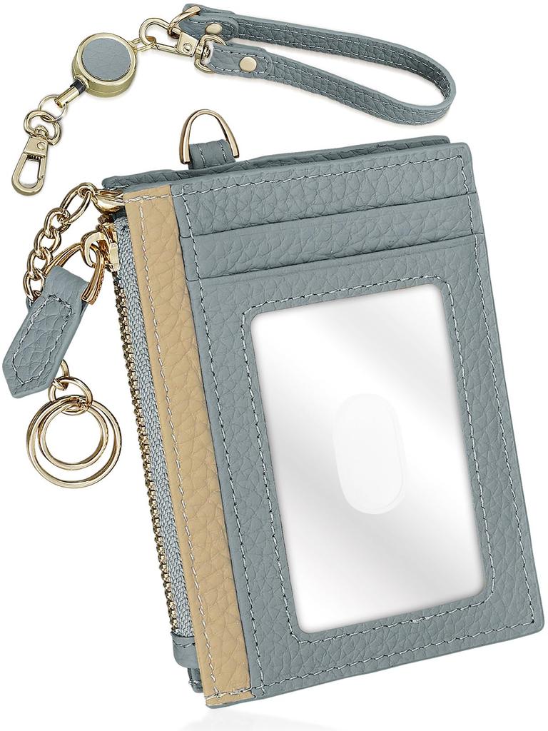 Encore Pass Case, Fragment Case, Slim, Stylish Mini Wallet, Perfect for Commuting, School, and More. Genuine Leather with Reel, Key Case, IC Card