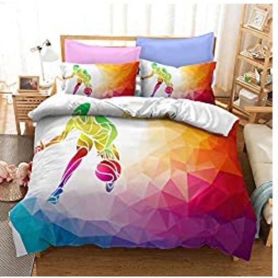 

Bedding Three-Piece 3D Digital Printing Punk Graffiti Campus Football Basketball 90*190