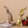 Creative Resin Sculpture Hand-Held Rose Desktop Modern Living Room Study Statue Figurines Crafts