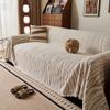 Solid Color Thick Plush Fully Covered Sofa Slipcover Modern Simple Winter Warm Couch Cover