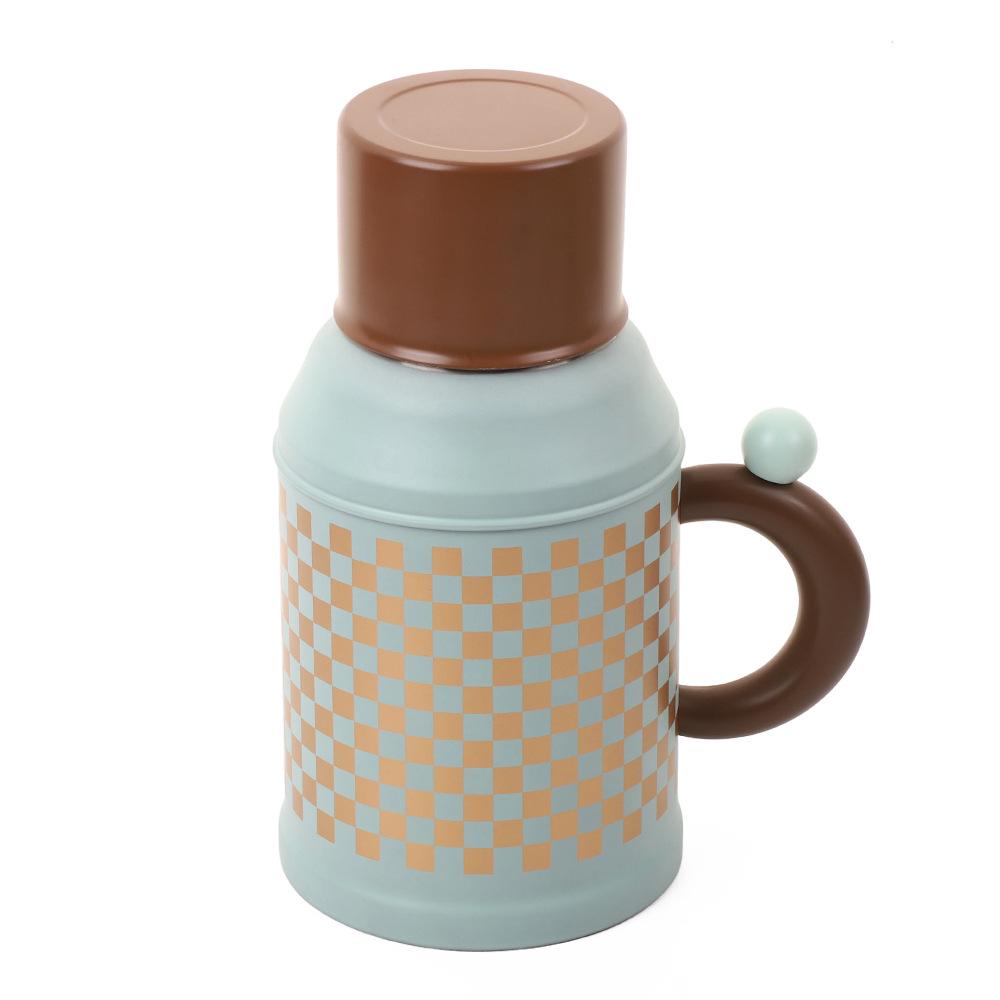 High-Capacity Stainless Steel Thermos with Glass Liner for Students