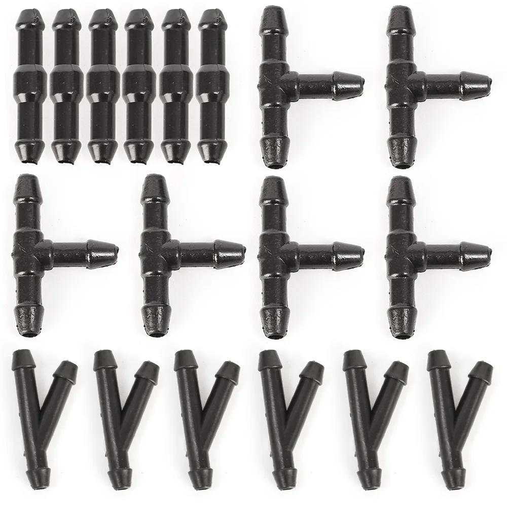 T/Y/I 3 Types Universal Joiner Pipe Connector Car Windshield Washer Nozzles Hose Water Tube Connector Air Fuel Water Petrol