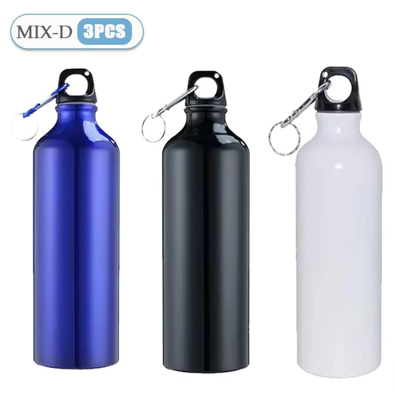 1/2/3PCS Aluminum Outdoor Bike Sports Water Bottle Drinking Kettle Drinking Cup Leakproof Water Jug for Travel Running Camping