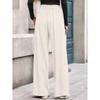 Womens High-Waisted Straight Leg Wide Pants Soft Comfortable Casual Trousers Winter 2026