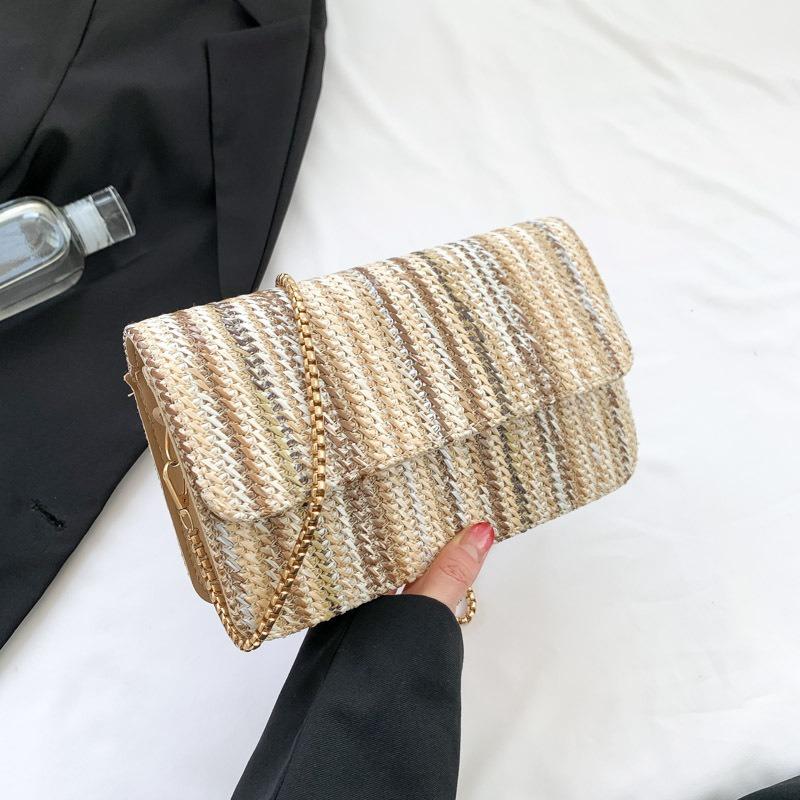 

Сумка через плечо Personality Minority Simple National Wind Handbag Rainbow Leisure Beach Bag Маленькая квадратная сумка Tide хаки