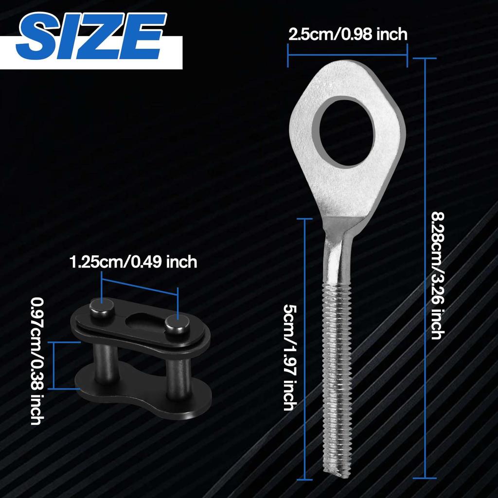 SPEEDWOX Motorcycle Chain Tension Adjuster, 2 Pieces Chain Connecting Hardware,