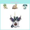 Colorful Cartoon Eyeball Dragon Car Hanging Ornament Festive Holiday Home Decor Gift