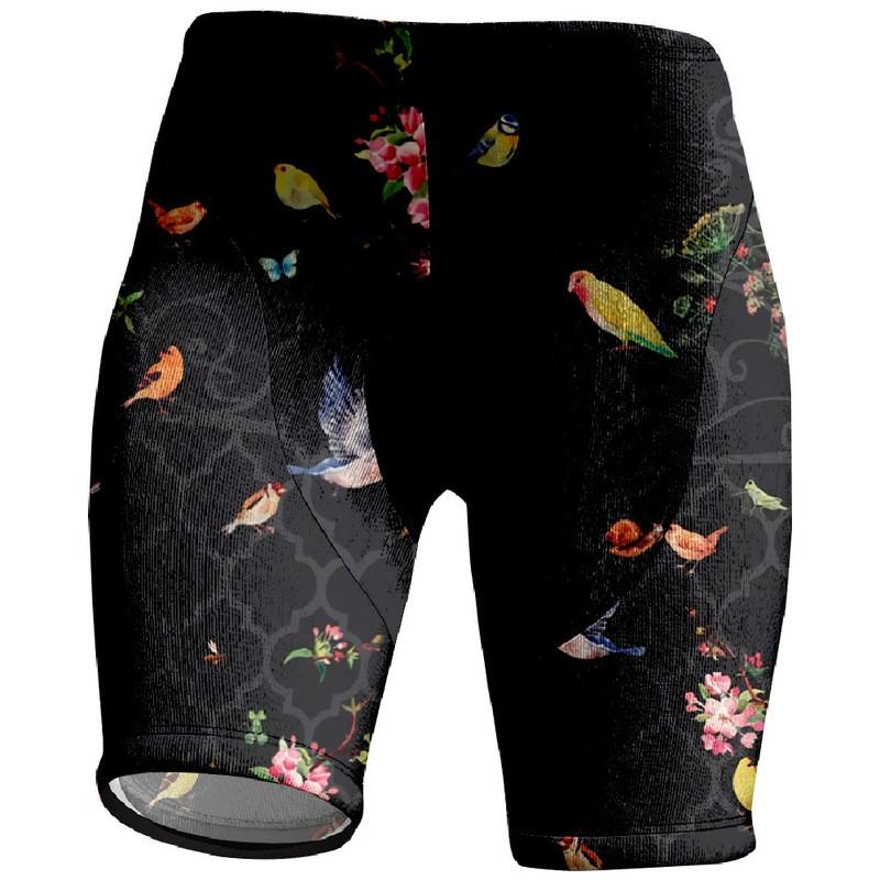 Short de cyclisme pour femme avec imprimé floral Coupe ajustée Vélo Montagne Route Cyclisme Sports d'extérieur