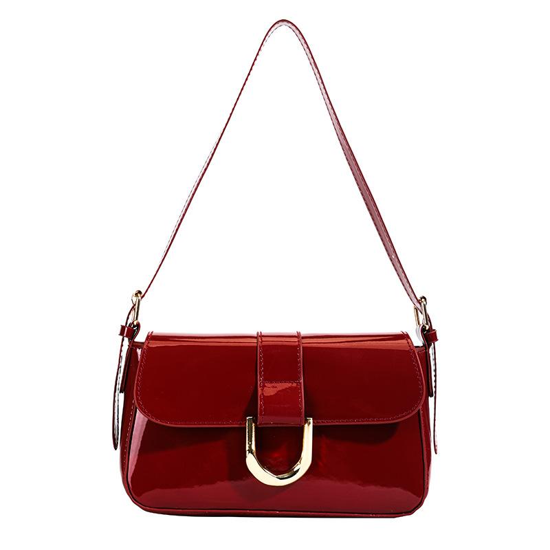 

Premium bag women s 2025 new baguette bag retro hand-held underarm bag foreign style girl shoulder messenger bag бордовий