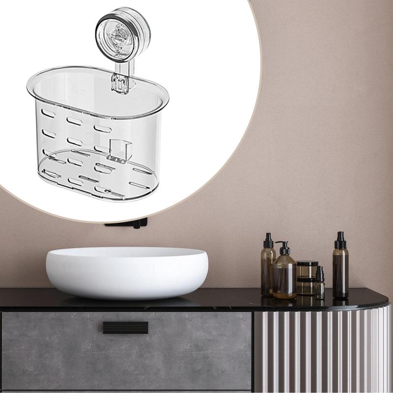 Baderom Dusjorganisator Dusjholder Veggmontert Boks Klar Boks Avtakbar Holder Sugekopp Uten Boring Oppbevaringsbeholder For