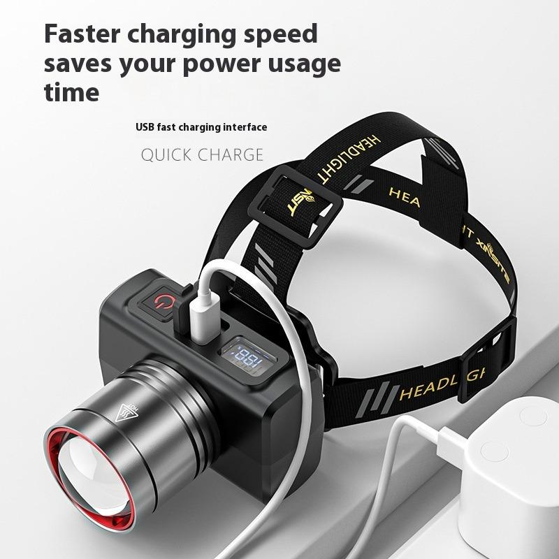 Super Bright LED Sensor Headlamp USB Rechargeable Headlight Front Led Head Light With built-in battery Camping Fishing Lantern