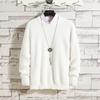 Men's Sweater Knitted Sweater Crew Neck Solid Color Loose Sweater Men's