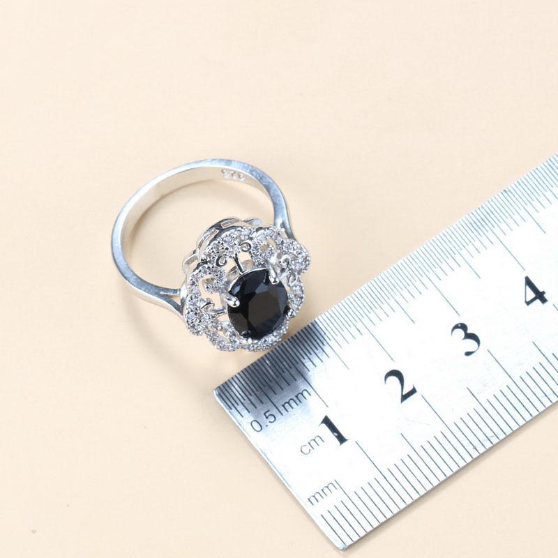 Set de bijuterii cu pietre prețioase, pandantiv, cercei, colier, inel, set pentru damă