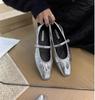 Women Flats Mary Janes Shoes Spring New Fashion Square Toe Shallow Ladies Soft Sole Ballerinas Flat Casual Ballet Shoes Zapatos