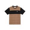 Ss22 Logo All Over Print Spliced Short Sleeve T-Shirt Men Tops Khaki C9602-OFZ