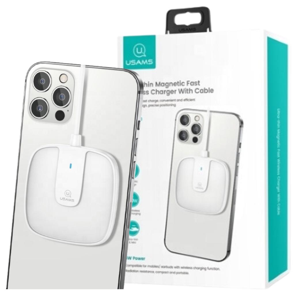 USAMS Land. Inductive Us-Cd153 Magnetic15W Iphone 12 Series White/White Cd153Dz02