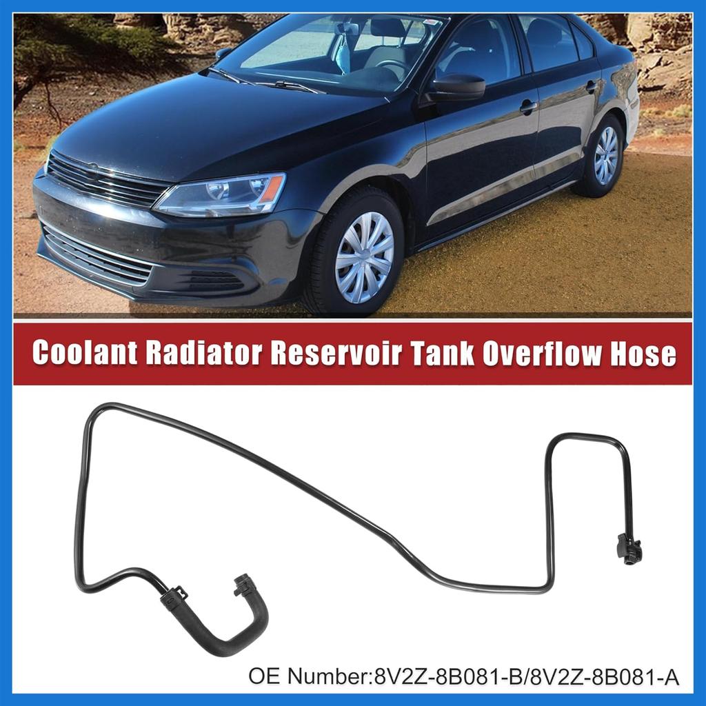 Coolant Radiator Reservoir Tank Overflow Hose Fit for Ford Fiesta S SE 1.6L 2011-2019 No.8V2Z-8B081-B/8V2Z-8B081-A - Pack of 1 Auto Accessories