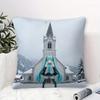 Hatsune Miku Santorini Sunset Throw Pillow With Core Anime Girl Cushion For Gaming Room Teens Room Sofa Bedroom Decor Fans Gift