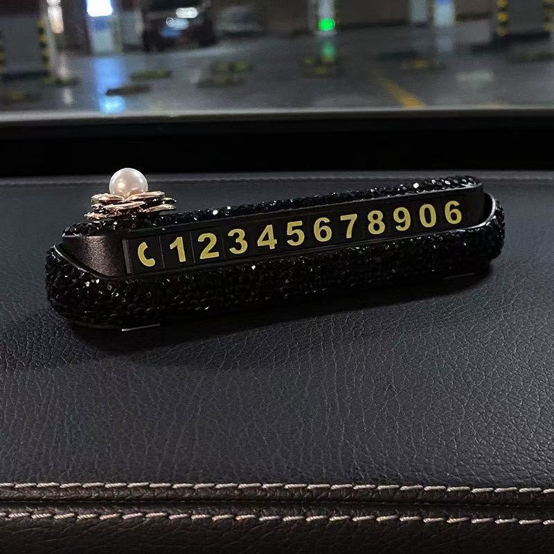 Car Temporary Parking Card Phone Number Card Plate Telephone Number Stop Luminous Parking Aid Garage Car Interior