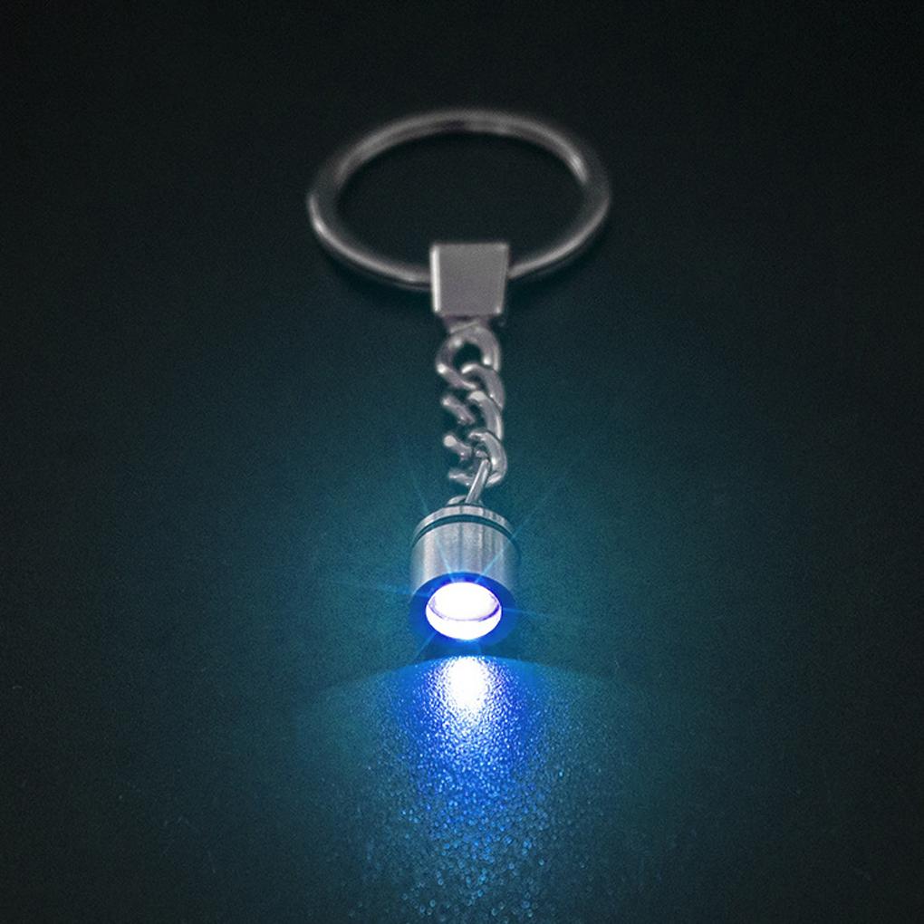 Keychain Light Zinc Alloy Portable Keyring Lamp Handbag Outdoor Key Chain Pendant Storage Battery Operated Decorative