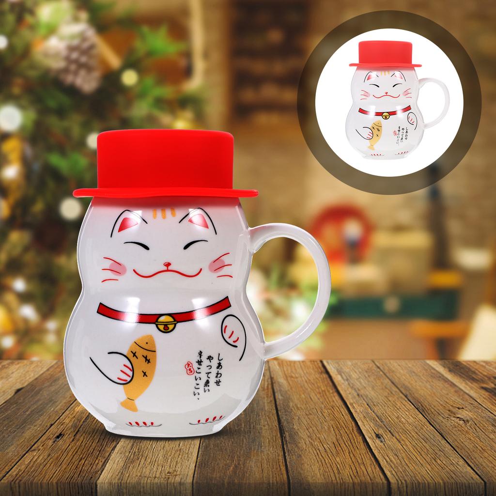 Coffee Mug with Lid Snowman Mugs Ceramic Cups Novelty Funny Cute Cartoon Breakfast